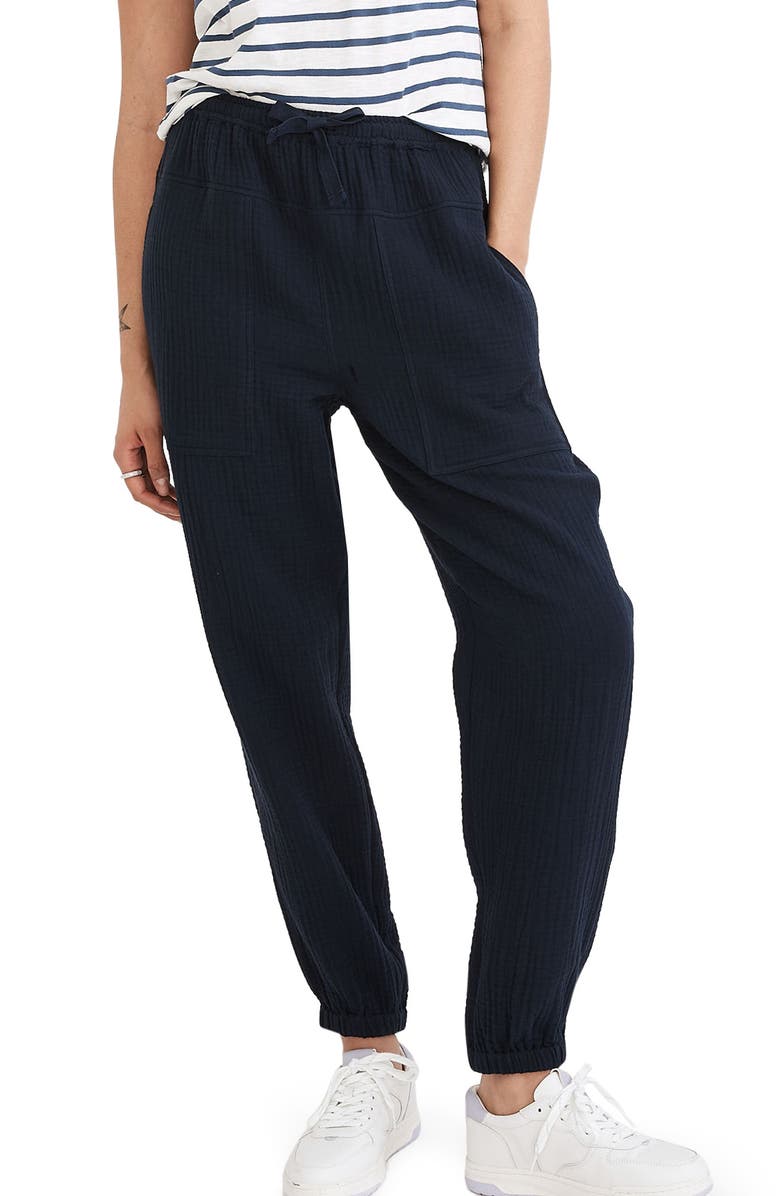 Madewell Lightspun Pull-On Mid-Rise Joggers, Main, color, 