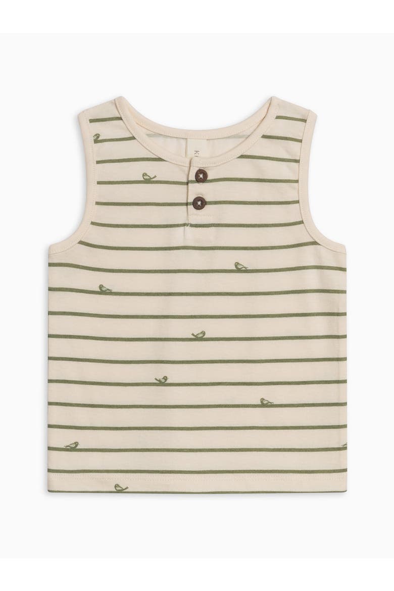 Organic Niko Henley Tank, Main, color, Bird Stripe/Fern