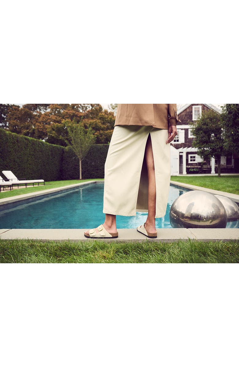 Birkenstock Arizona Big Buckle Slide Sandal, Alternate, color, Ecru