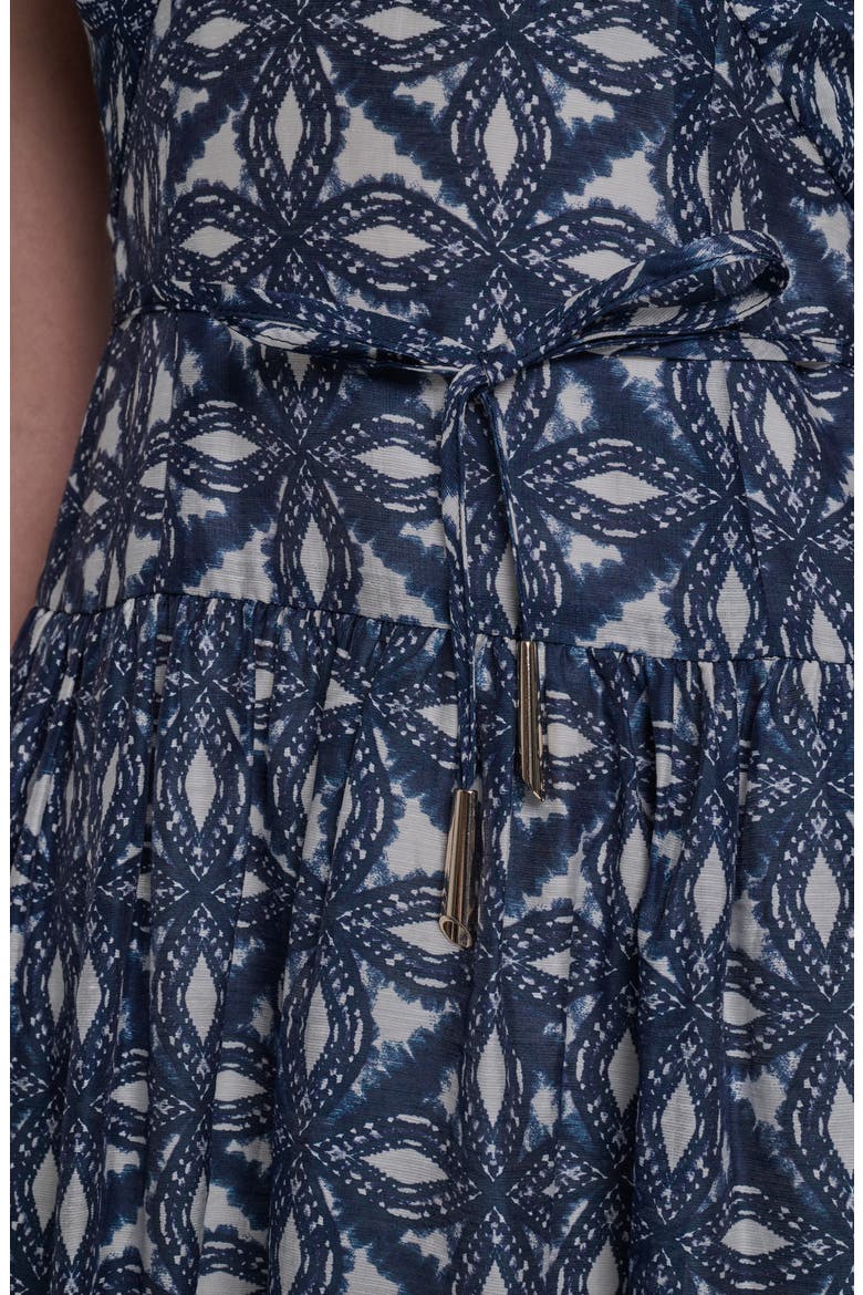 Printed Drop Waist Dress, Alternate, color, BLUE MULTI