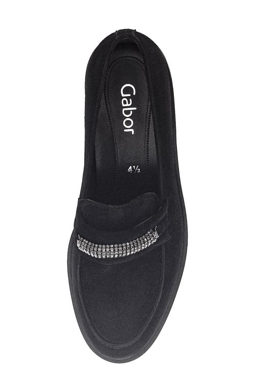 Gabor Gem Bit Loafer In Black