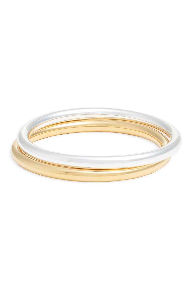 Demi Fine Set of 2 Bangles, Main, color, 14K GOLD- STERLING PLATED