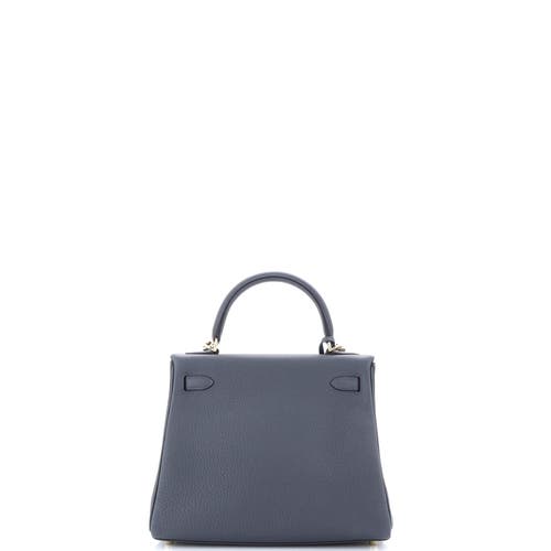 Pre-owned Hermes Hermes Kelly Handbag Grey Togo With Permabrass Hardware 25 In Gray