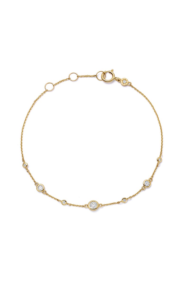 Astley Clarke Solid Gold Atomic Lab Grown Diamond Station Bracelet, Main, color, Atomic