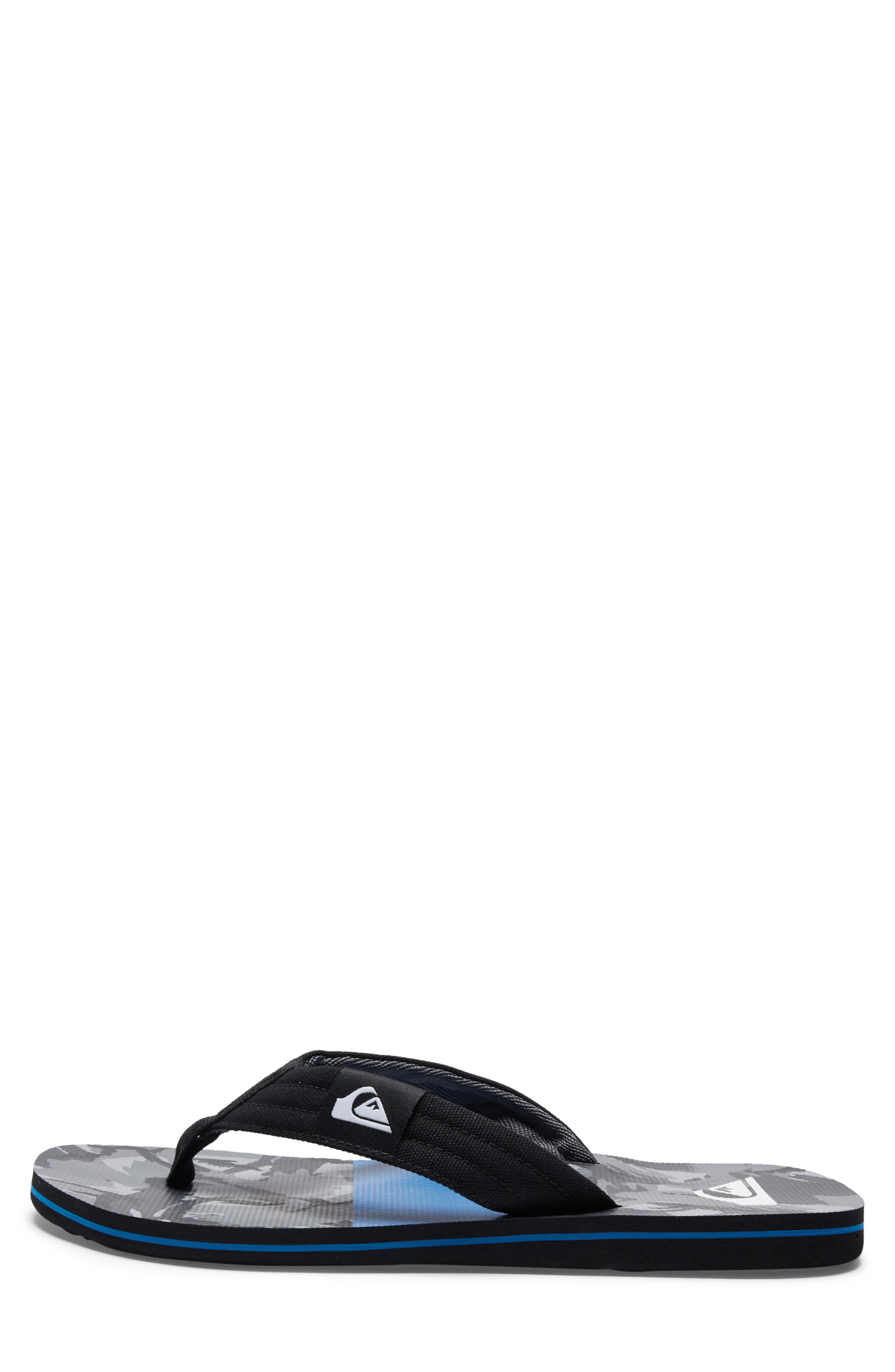 Quiksilver Molokai Layback II Flip Flop, Alternate, color, Black/Grey/Grey