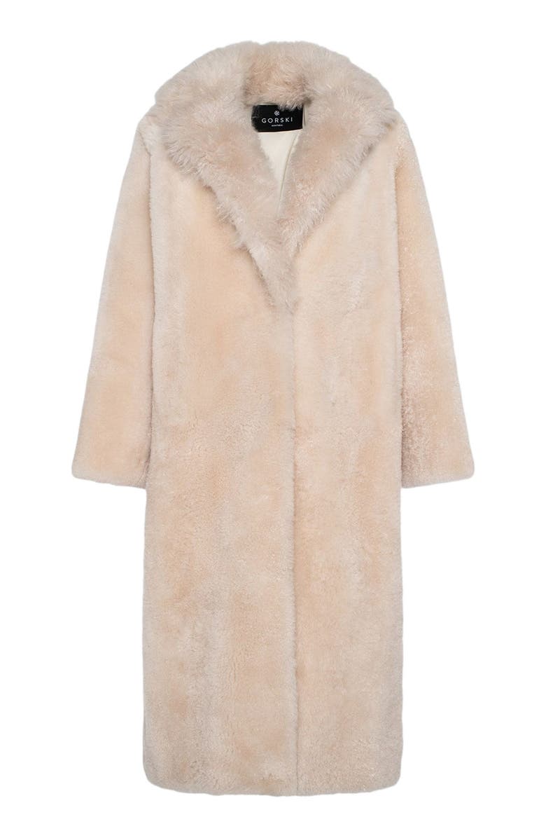 GORSKI Sheared Genuine Shearling Coat, Alternate, color, 