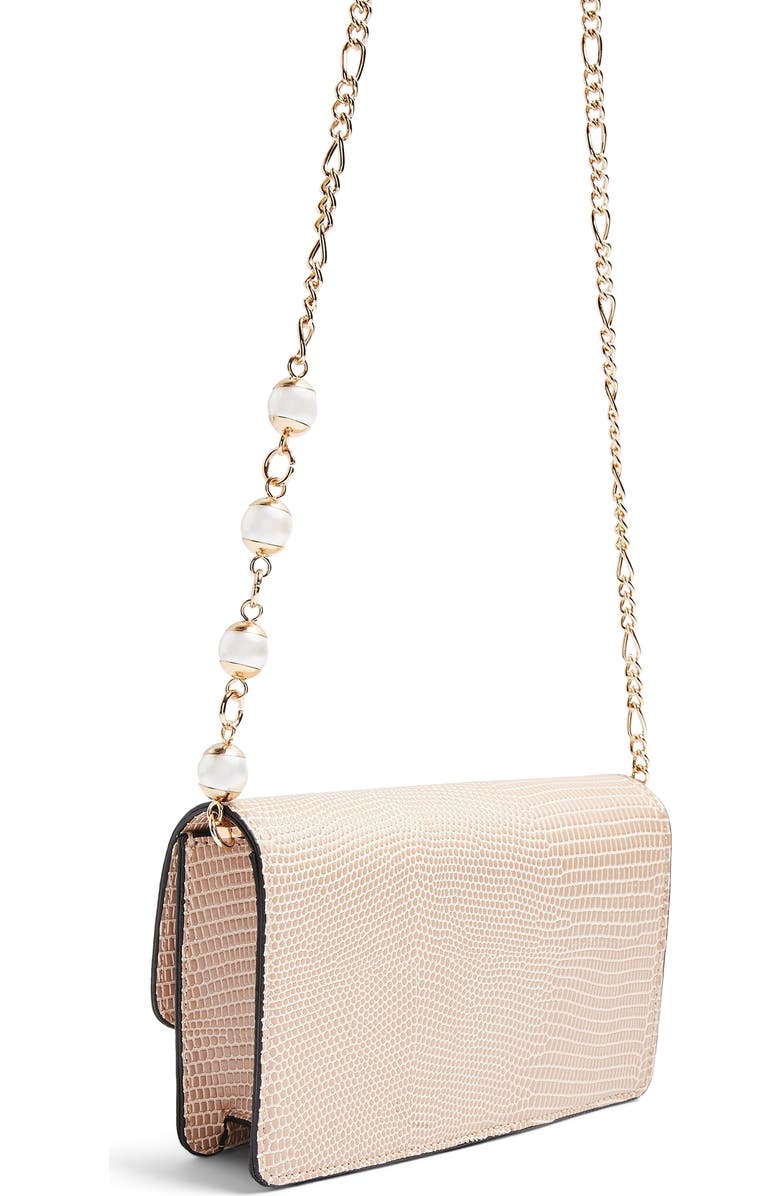 Topshop Peri Imitation Pearl Crossbody Bag, Alternate, color,