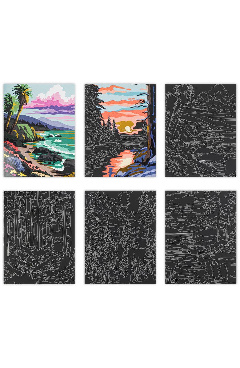 Brea Reese Scratch Art Paper Pad, Seasonal Landscapes, Alternate, color, 