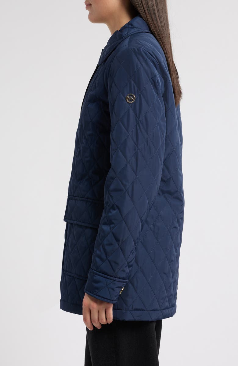 Michael Kors Diamond Quilted Barn Jacket, Alternate, color, Midnight