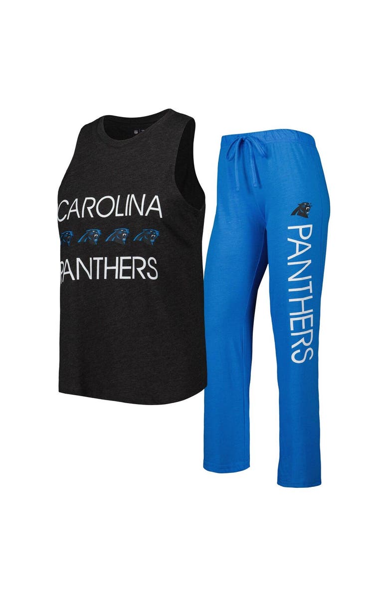 CONCEPTS SPORT Women's Concepts Sport Blue/Black Carolina Panthers Muscle Tank Top & Pants Sleep Set, Main, color, 