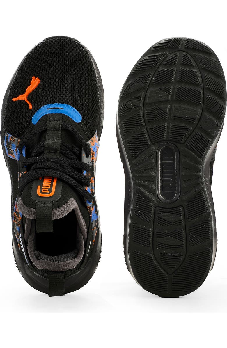 PUMA Kids' Softride Enzo 5 Sneaker, Alternate, color, Puma Black/ Orange/ Blue