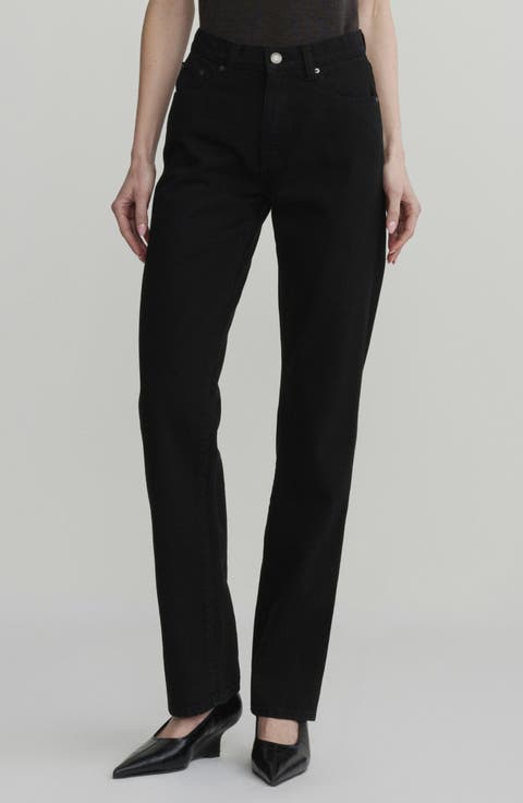 Cate High Waist Slim Straight Leg Jeans