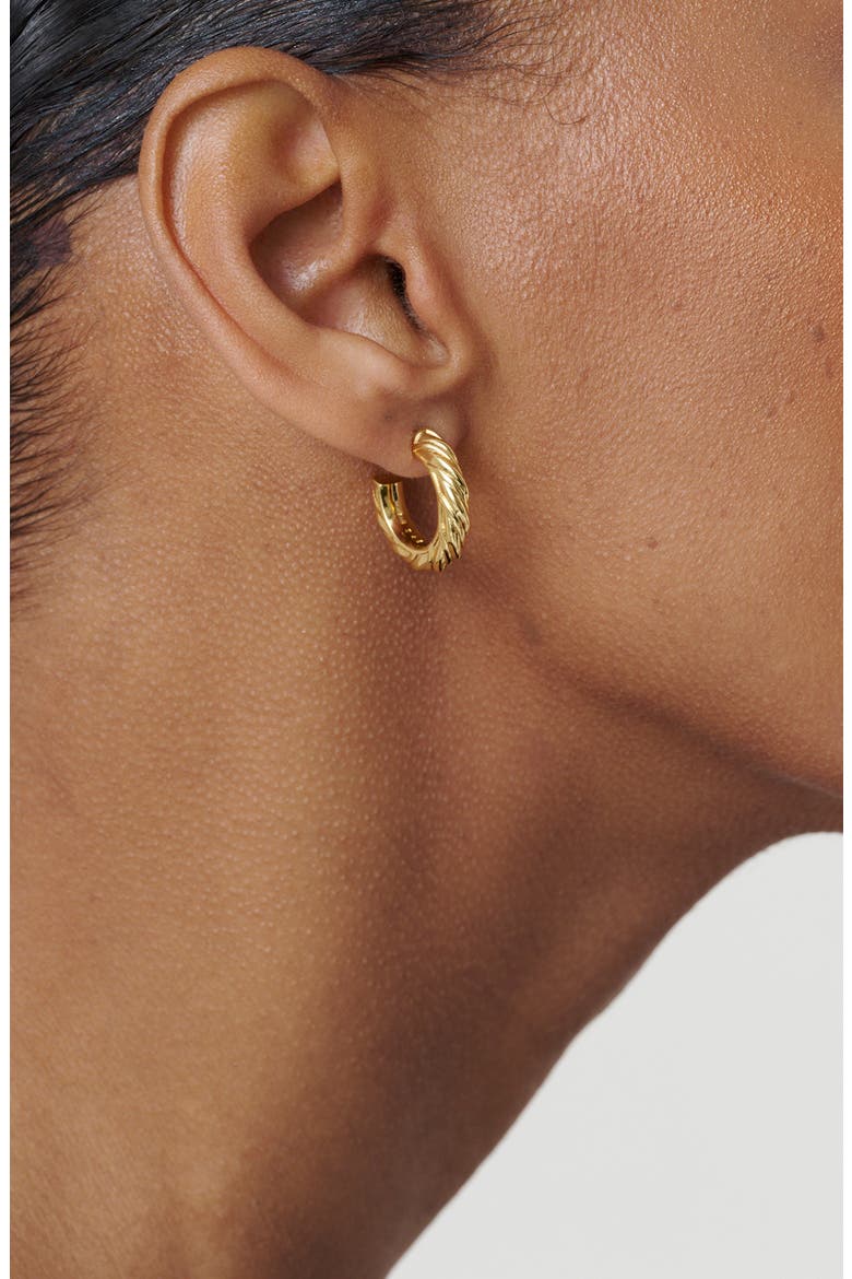 Melanie Twisted Hoop Earrings, Alternate, color, GOLD TONE