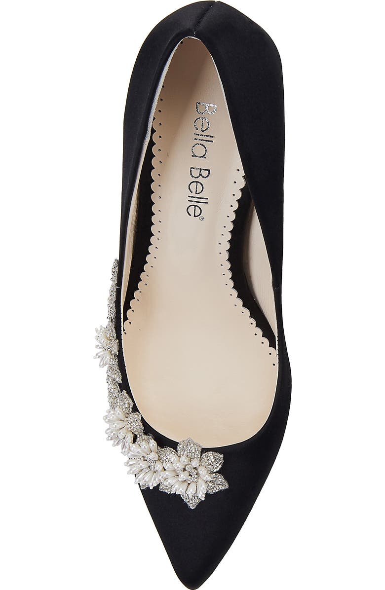 Bella Belle Jasmine Embellished Silk Pump, Alternate, color,