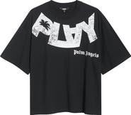 PLAY PALM ANGELS Play Cotton Graphic T-Shirt
