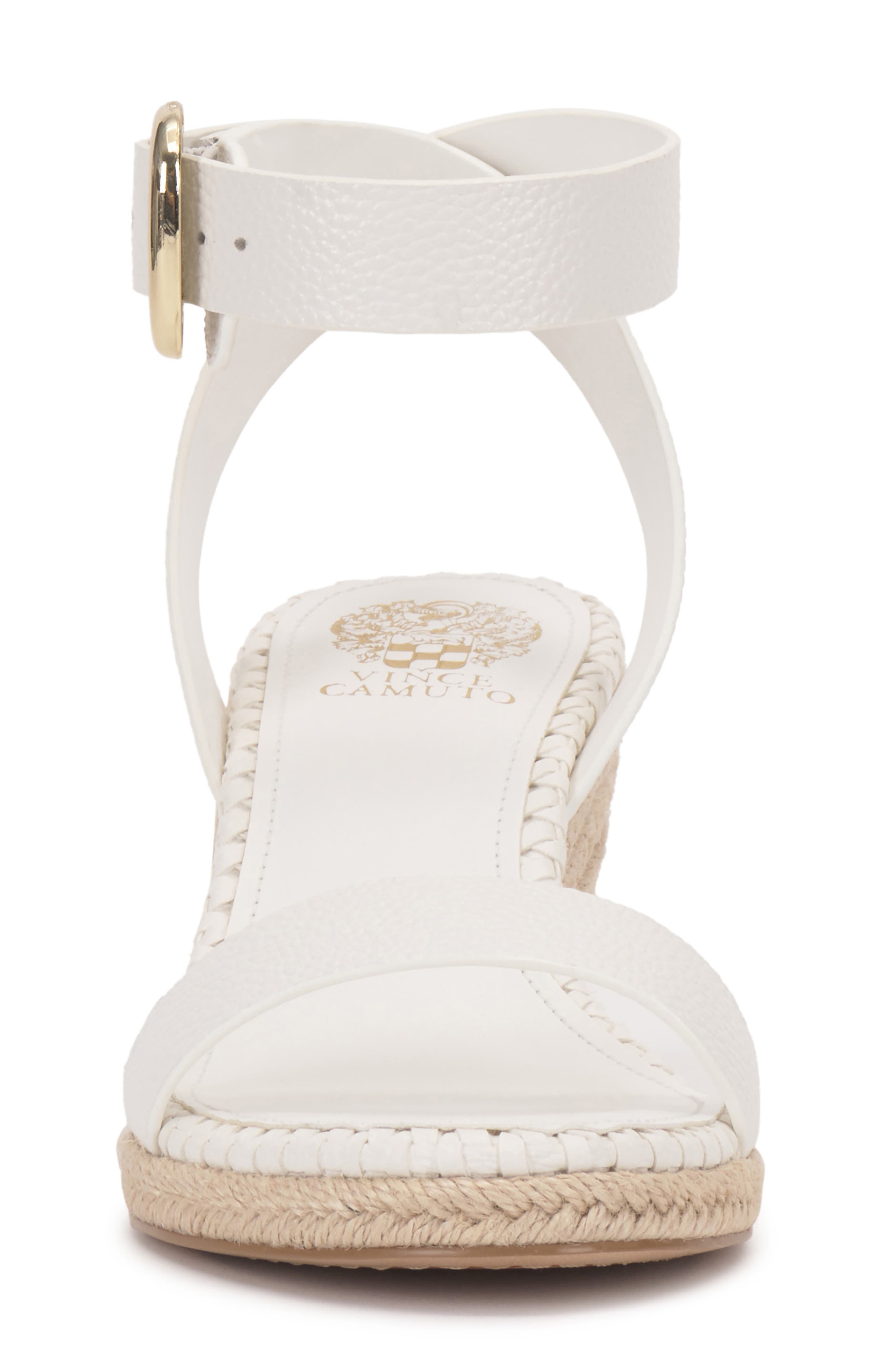 Fainel Espadrille Ankle Strap Platform Wedge Sandal, Alternate, color, BIANCO