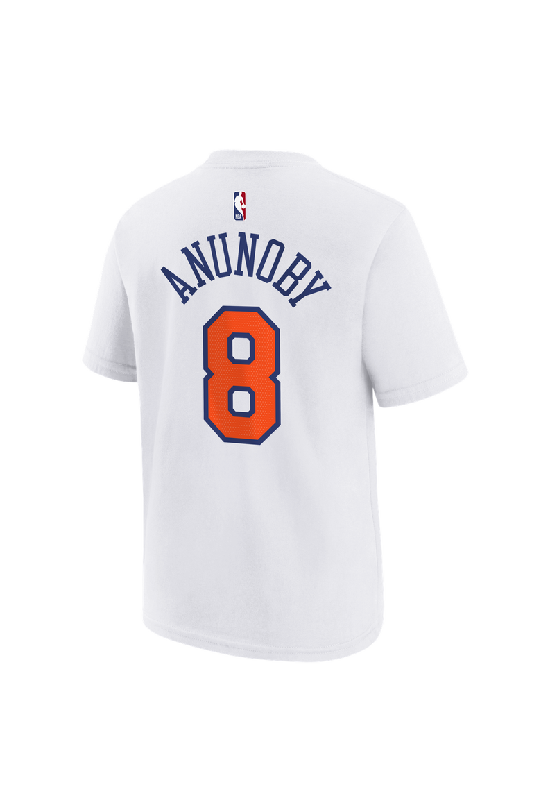 Youth Nike OG Anunoby White New York Knicks Association Name & Number T-Shirt, Alternate, color, White