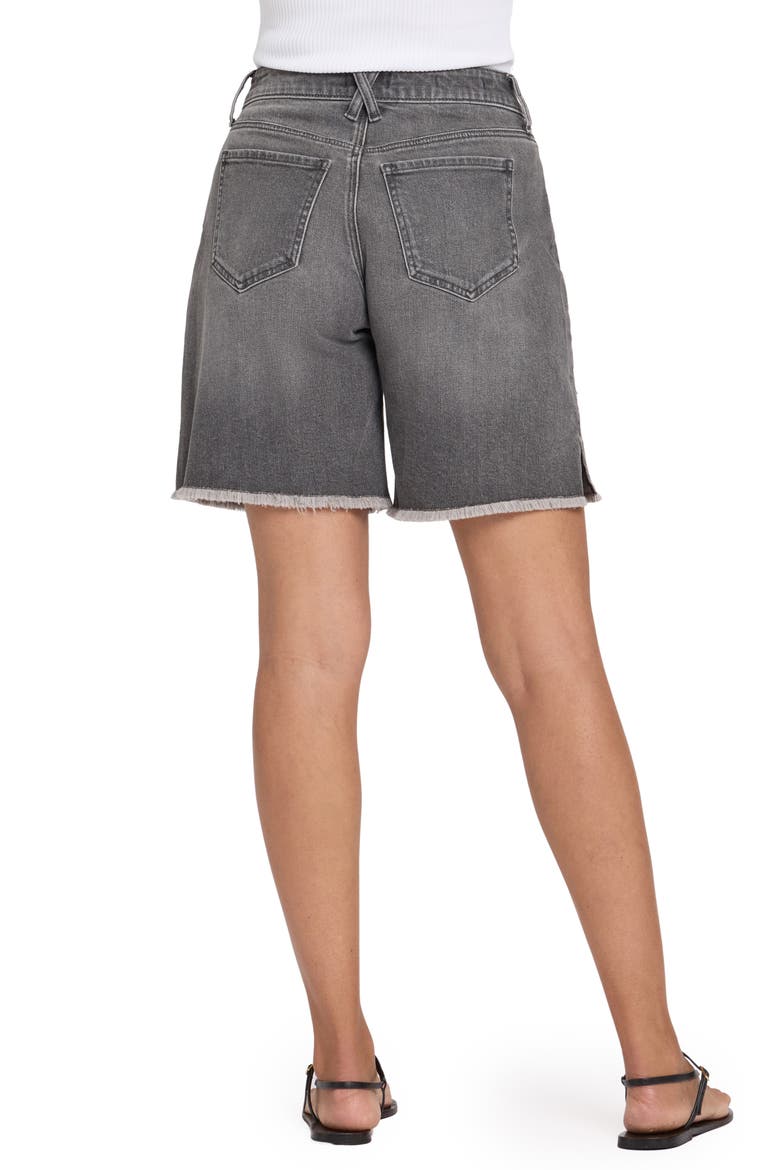 Naomi Relaxed Raw Hem Denim Shorts, Alternate, color, DUSTY ASH