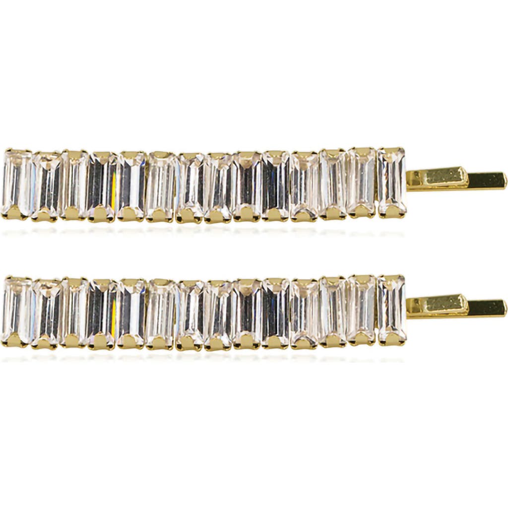 Brides & Hairpins Alissa Set of 2 Crystal Bobby Pins in Gold  product
