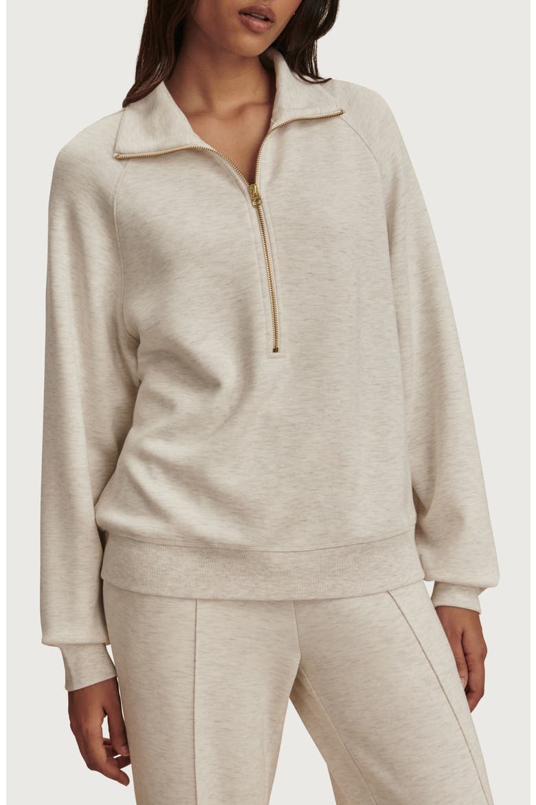 Selene Half Zip Sweatshirt, Main, color, IVORY MARL