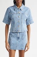 Veronica Beard Malcom Short Sleeve Denim Jacket