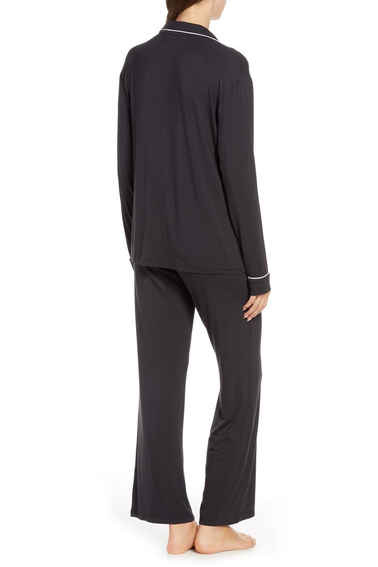 Lenon Jersey Pajamas, Alternate, color, BLACK