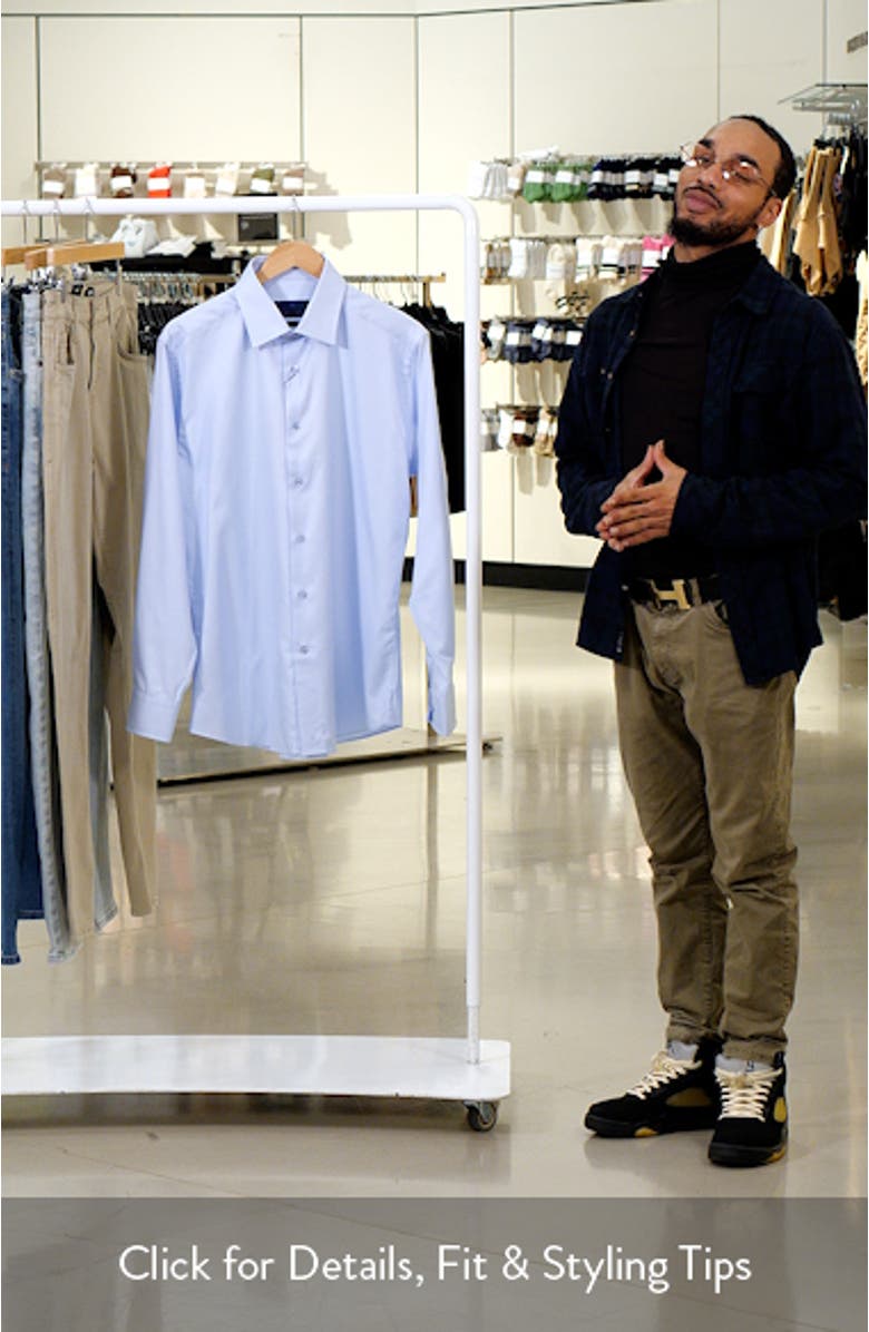 Trim Fit Diamond Dobby Dress Shirt, sales video thumbnail