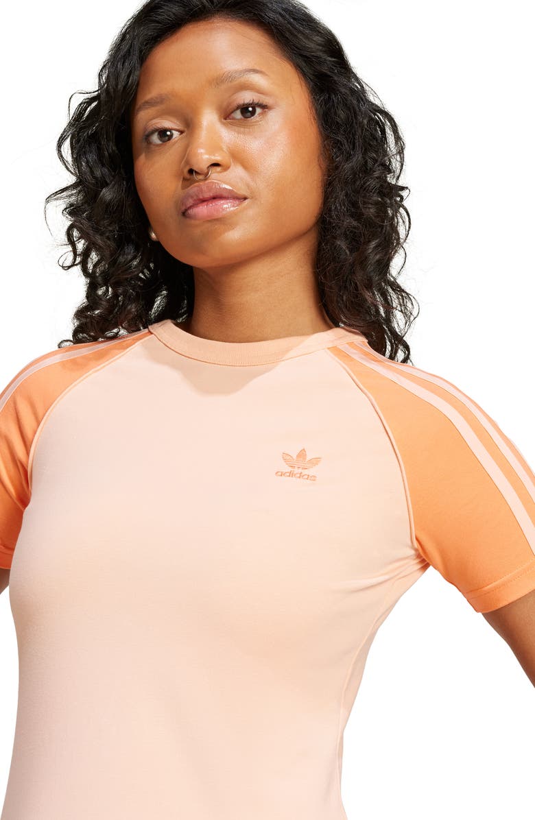 adidas Originals Essentials 3-Stripes Slim Fit Colorblock T-Shirt, Alternate, color, 