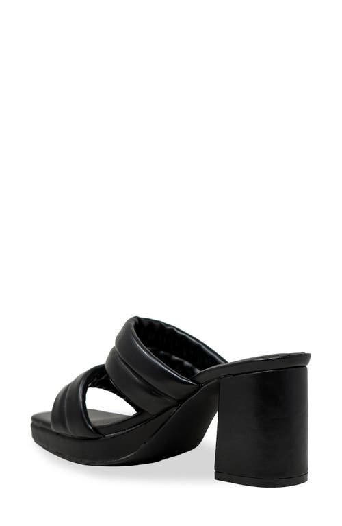 Chase & Chloe Chase And Chloe Moira Platform Sandal In Black Pu