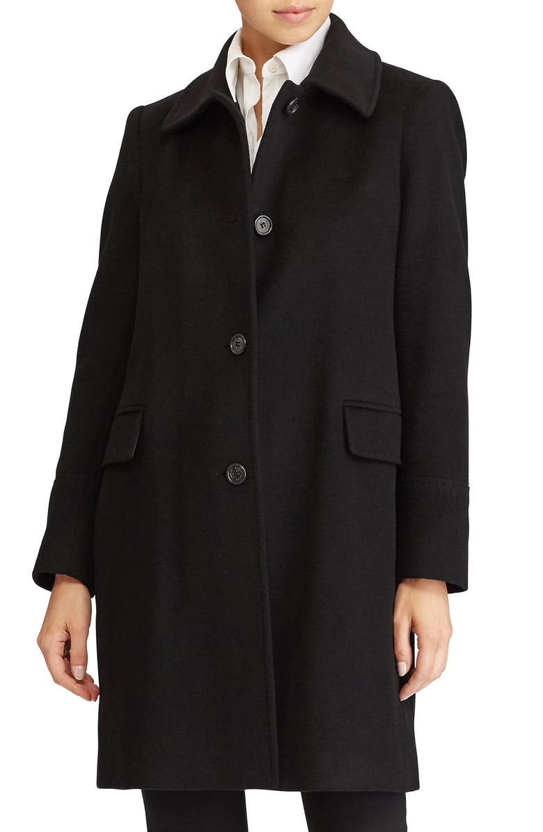 Lauren Ralph Lauren Cashmere & Wool Walking Coat, Main, color,