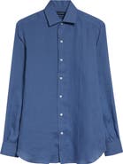 Thom Sweeney Linen Button-Up Shirt