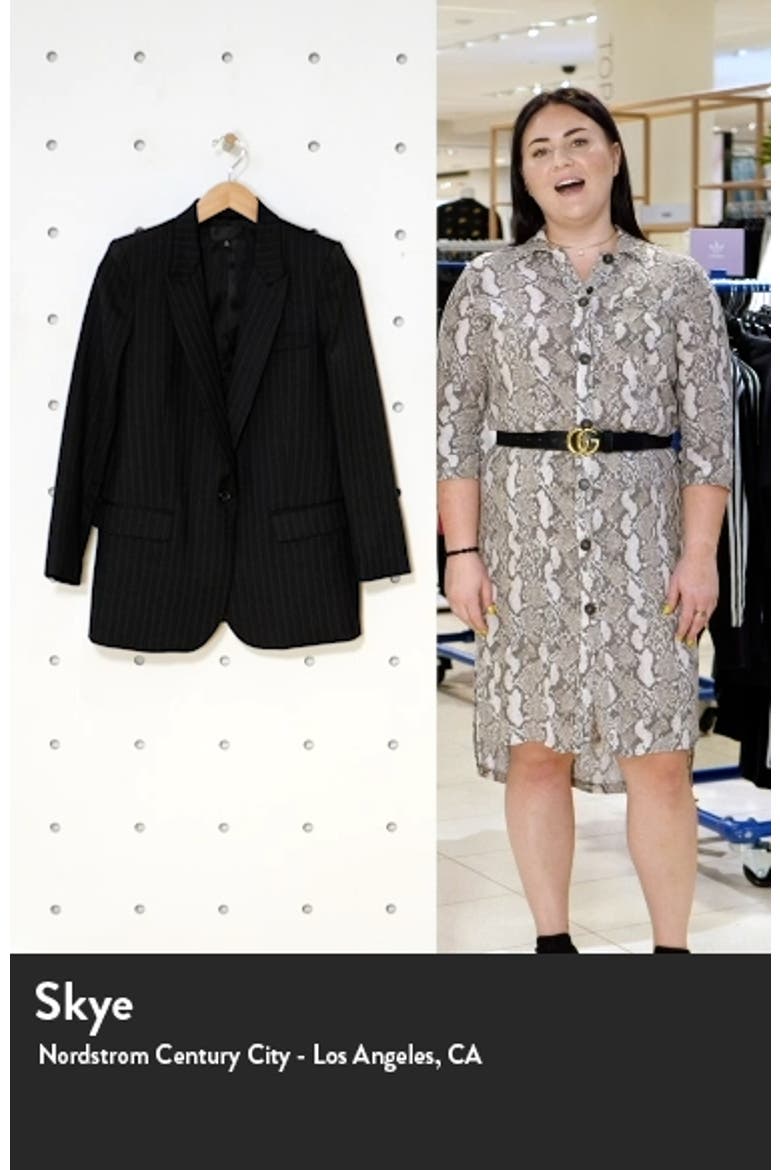 Diane Pinstripe Stretch Wool Blazer video