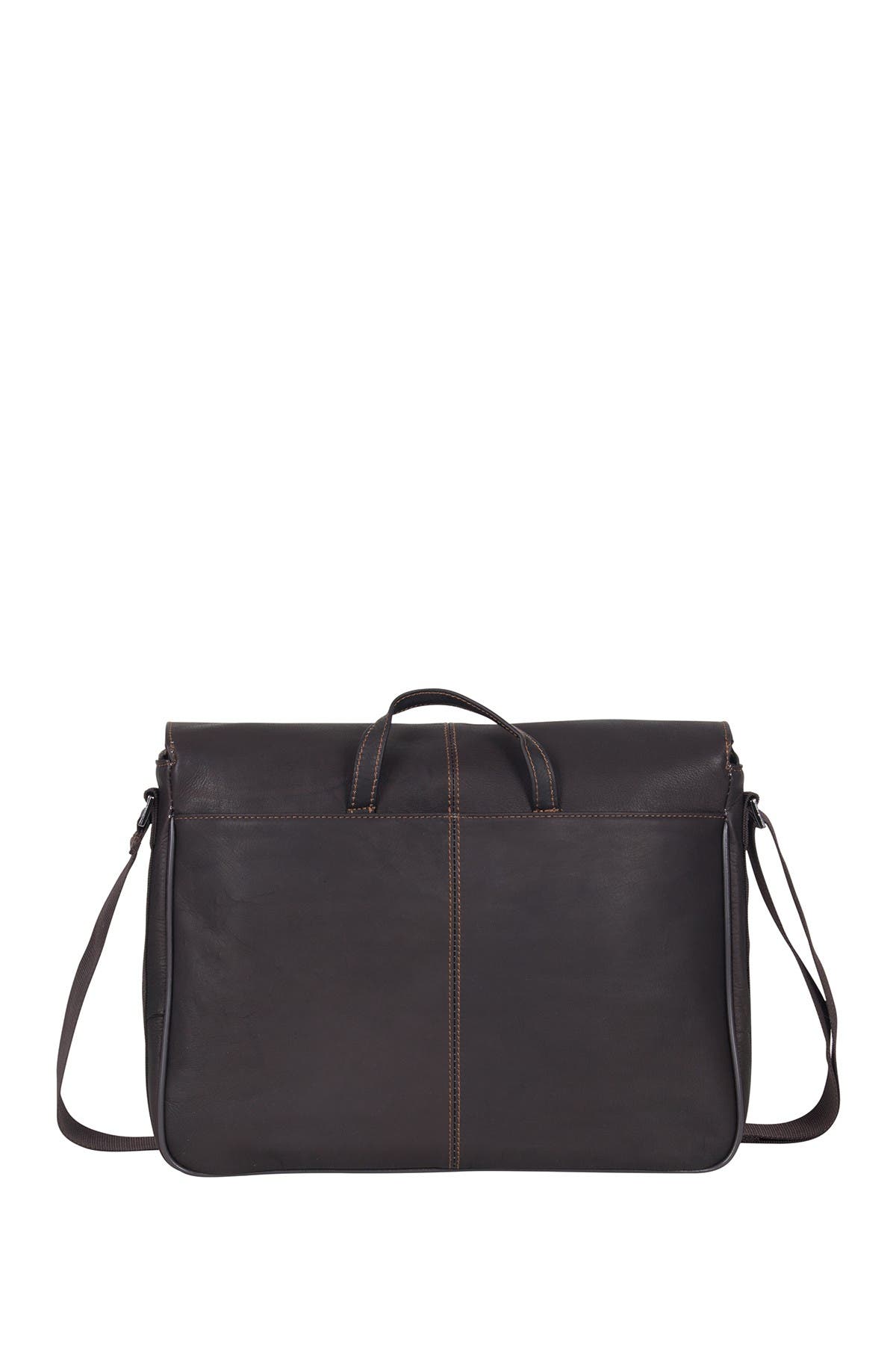 Kenneth Cole Reaction Colombian Leather Crossbody Laptop Case & Tablet Messenger Bag, Alternate, color, Brown