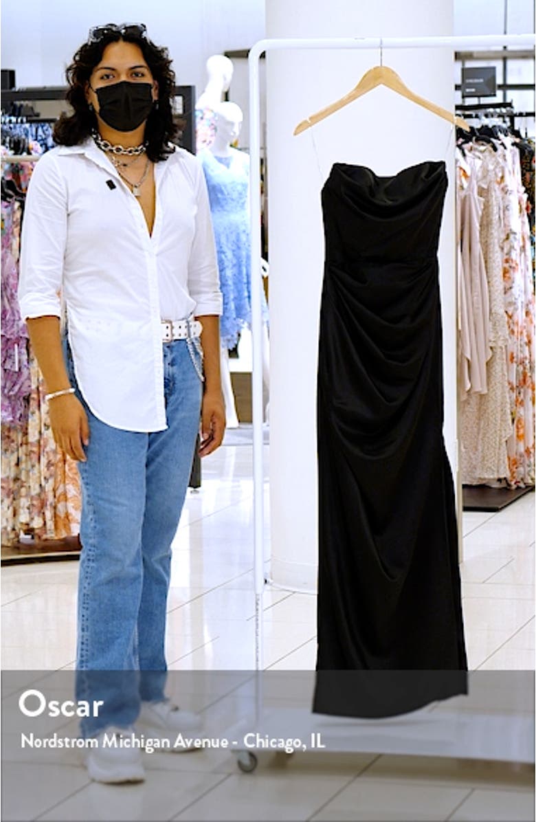 Adrienne Satin Strapless Gown