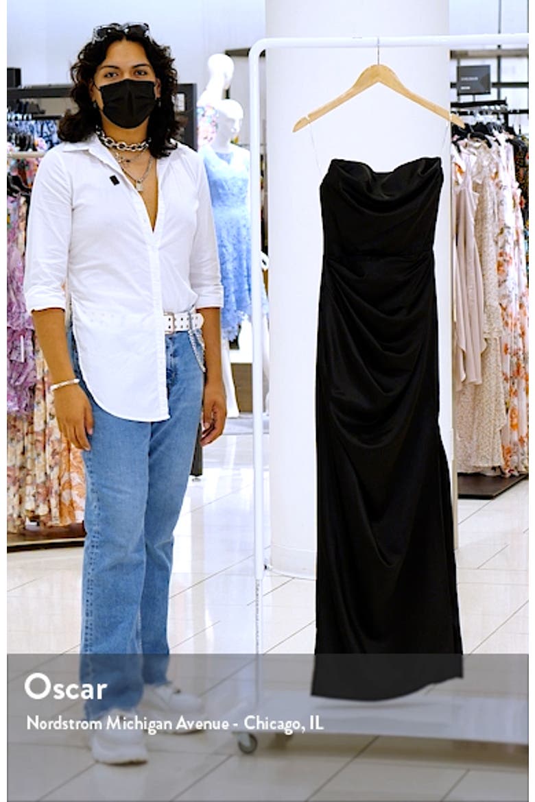 Adrienne Satin Strapless Gown video
