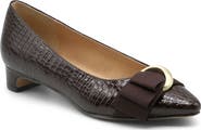 Adrienne Vittadini Penchant Croc Embossed Faux Leather Pump