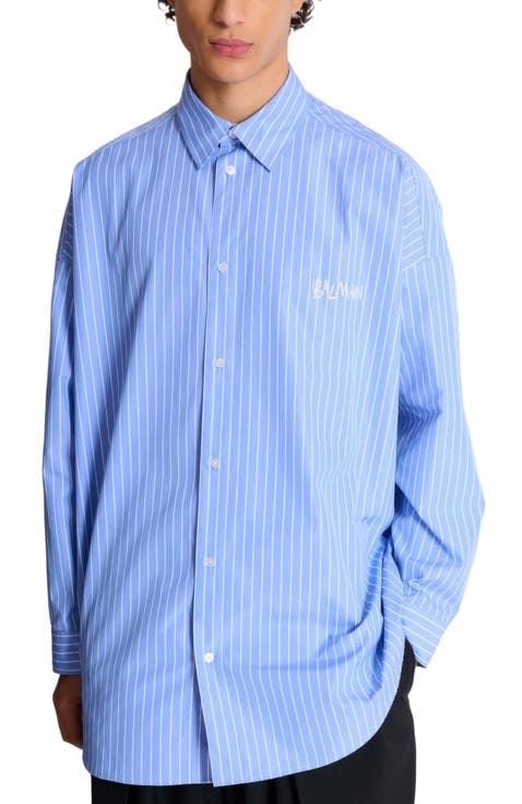 Relaxed shirt with stripes