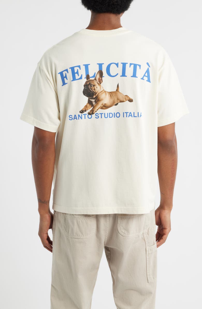SANTO STUDIO Felicita Drappo Graphic T-Shirt, Alternate, color, Cream