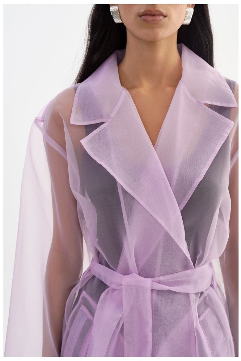 Talise | Long Sheer Coat, Alternate, color, Lilac