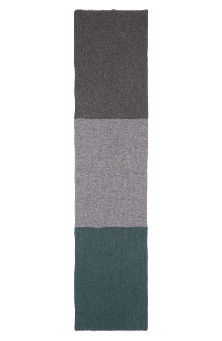 rag & bone Millie Colorblock Wool Scarf, Alternate, color, Grey Multi