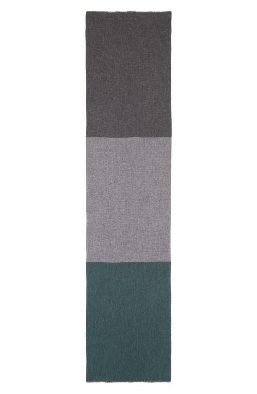 Rag & Bone Millie Colorblock Wool Scarf In Gray