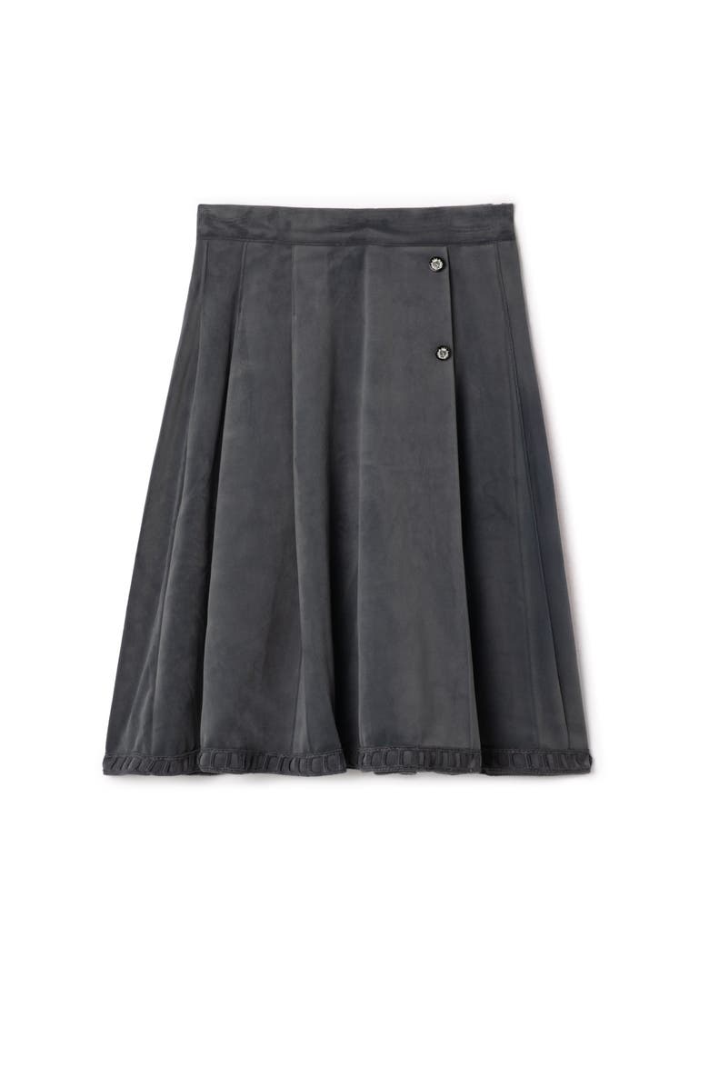 Charlotte & George Velvet A-Line Skirt, Main, color, Dark Grey