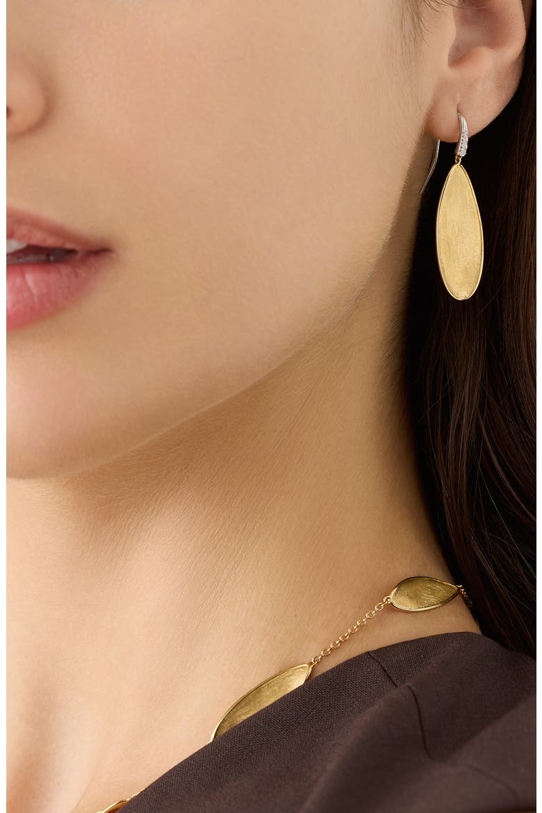 Lunaria Twist Diamond Drop Earrings, Alternate, color, YELLOW/WHITE GOLD