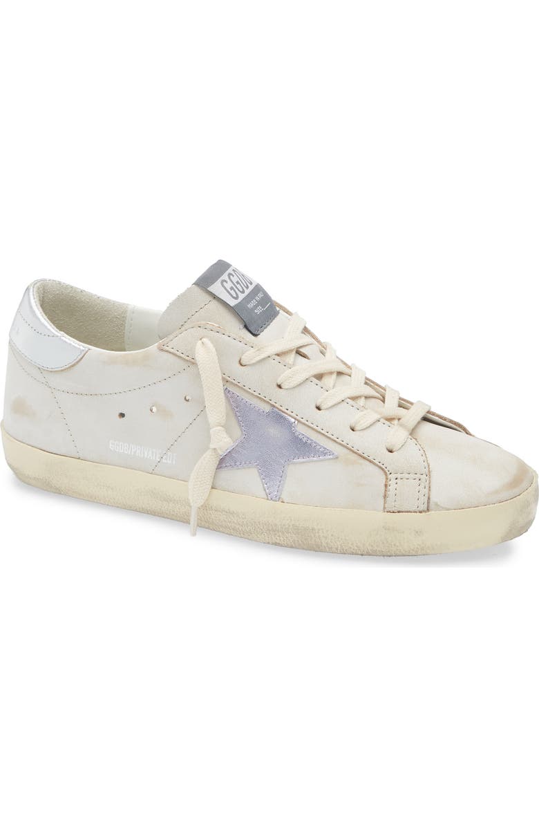Golden Goose Super-Star Low Top Sneaker, Main, color, White/ Silver/ Pink