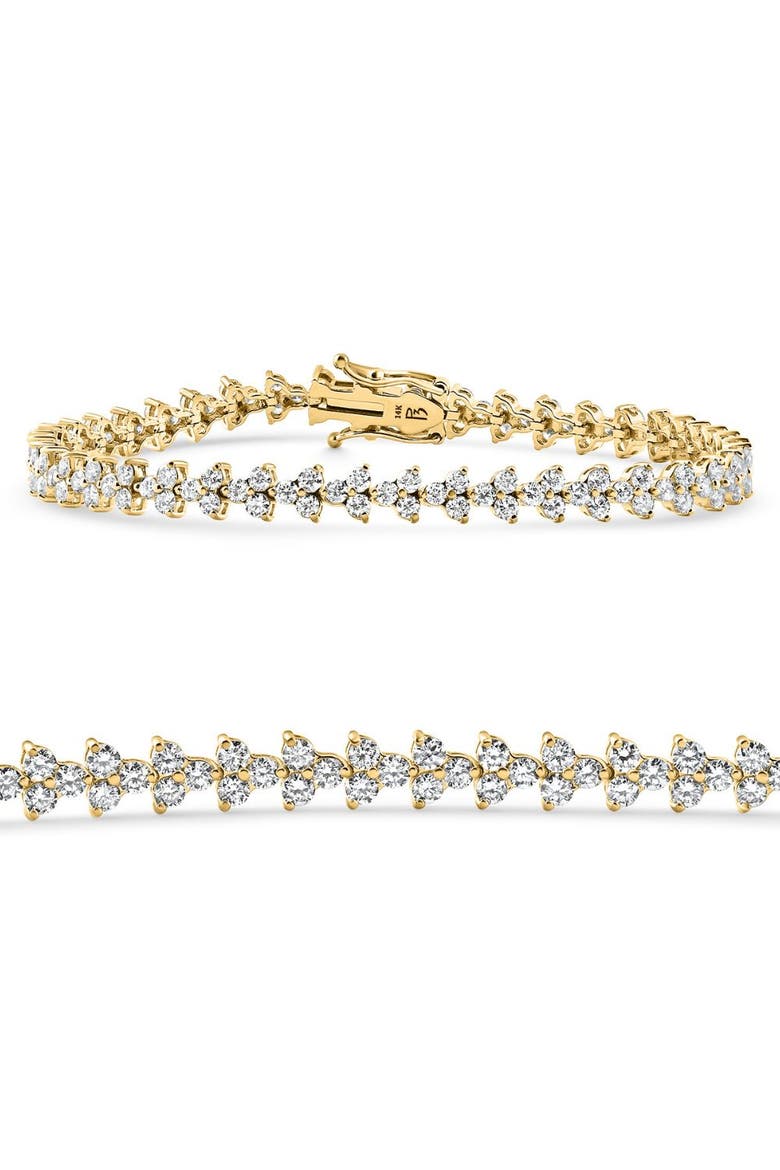 4.25Ct Diamond Olivetta Tennis Bracelet 14k Gold Lab Grown 7", Main, color, 14k Yellow Gold