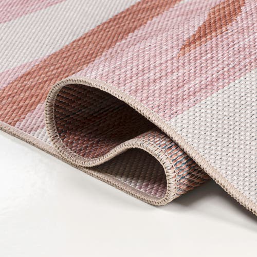 Jonathan Y Veronica Classic Beach Stripe And Palm Leaf Indoor/outdoor Area Rug