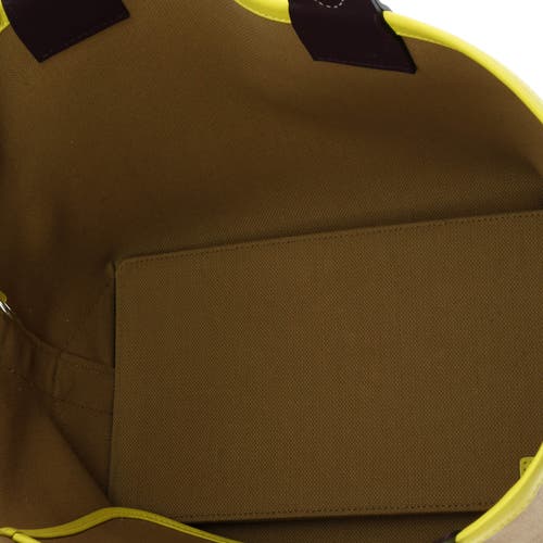 Pre-owned Hermes Hermes Sac Steeple Tote Toile With Leather 25