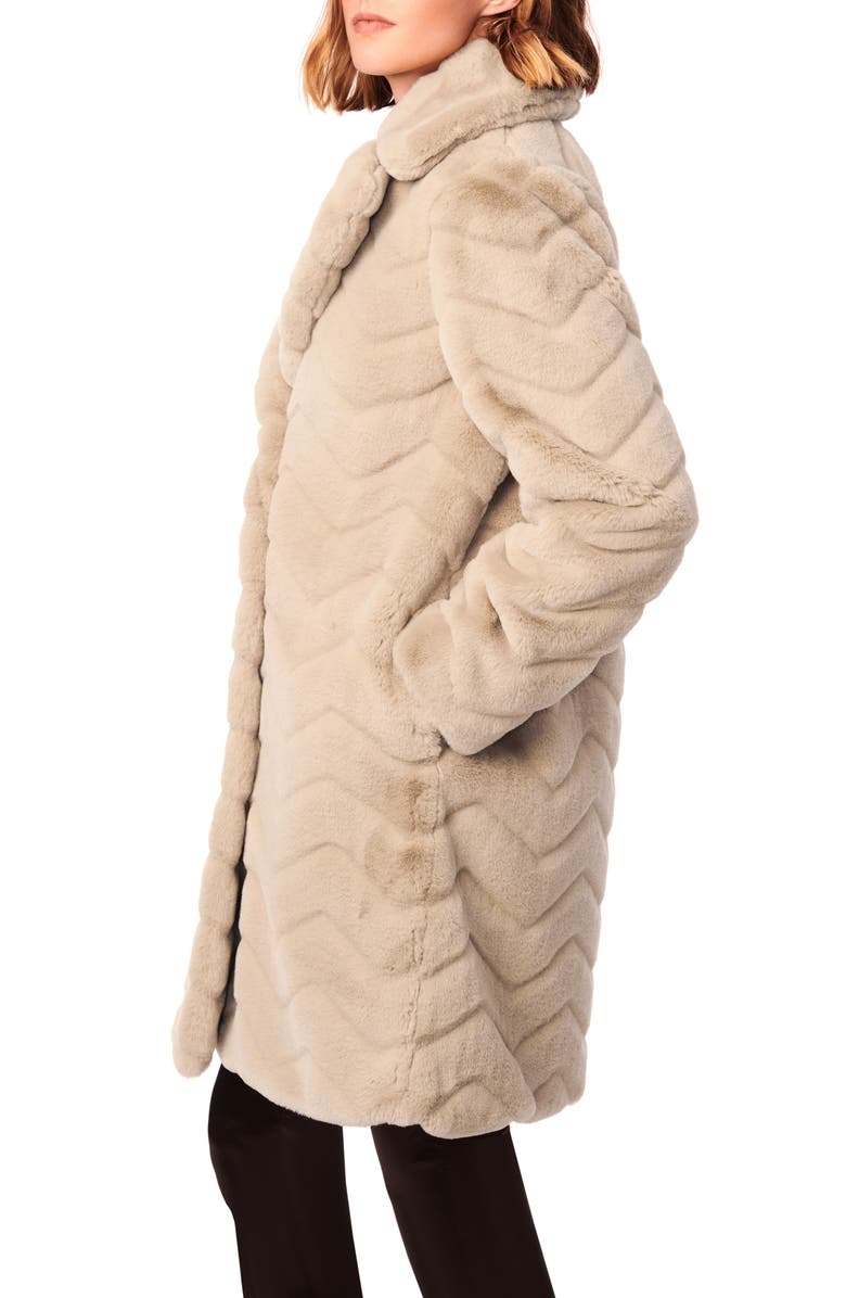 Bernardo Faux Fur Coat, Alternate, color, Tan
