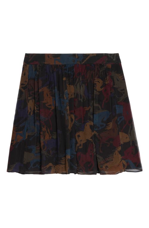 Zadig & Voltaire Jadys Mousseline Horses Skirt In Brown