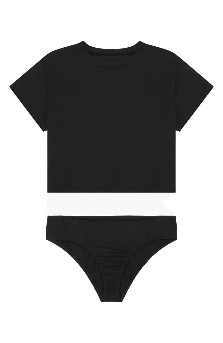 KENT Compostable Organic Cotton Crop Top & Bikini Set, Main, color, 